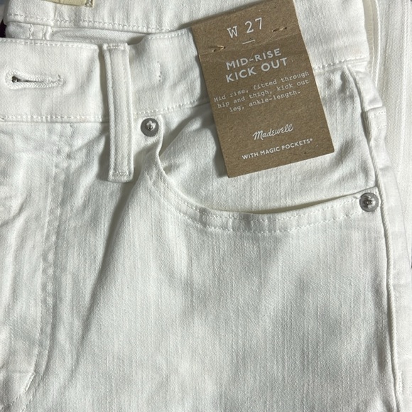 Madewell Mid rise kick out white jeans - Picture 2 of 4